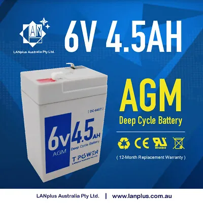 Brand NEW 6V 4.5AH UPS SLA Battery 6 Volt High Rate> 4AH Toy Electric Bike Torch • $18.50